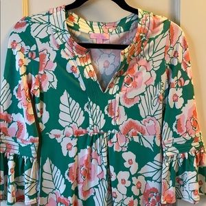 Lilly Pulitzer Pink & Green Dress Sz XS